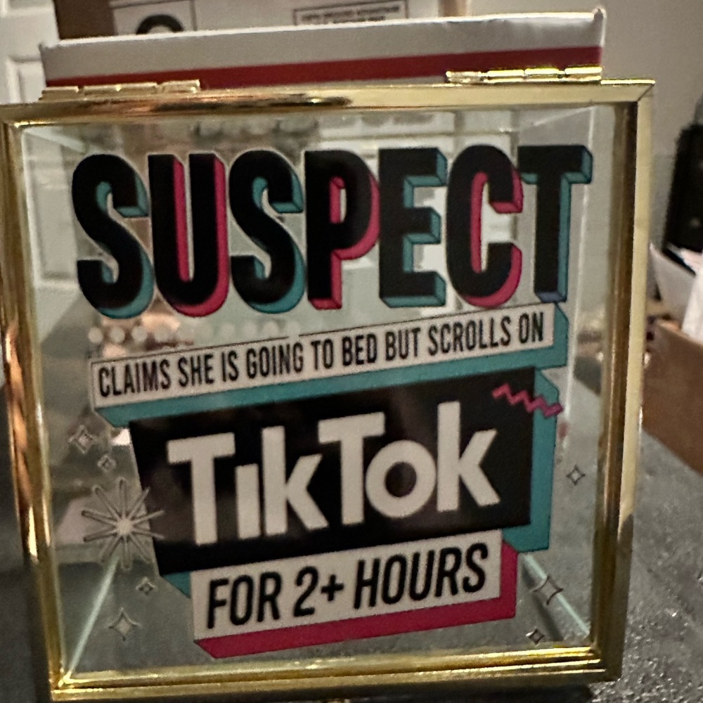 Gold and Black TikTok jewelry box
